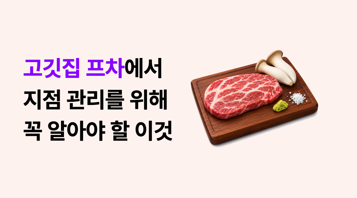 고깃집 프랜차이즈 본사는 가맹점 관리를 어떻게 시작해야 할까요? 메인 이미지